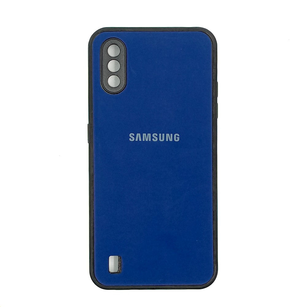 Samsung A01 / M01 Logo Silicone back cover with velvet inside protection layer