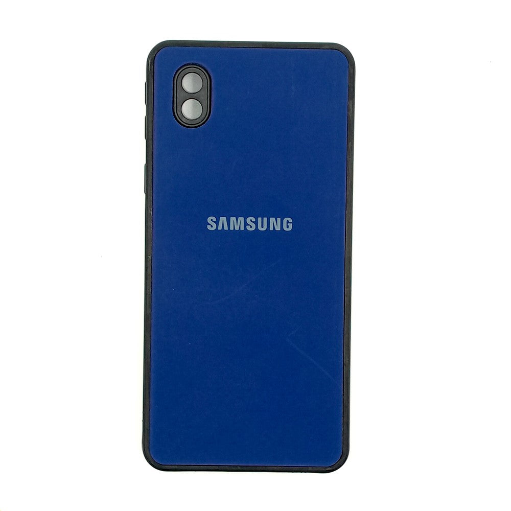 Samsung A01 Core Logo Silicone back cover with velvet inside protection layer