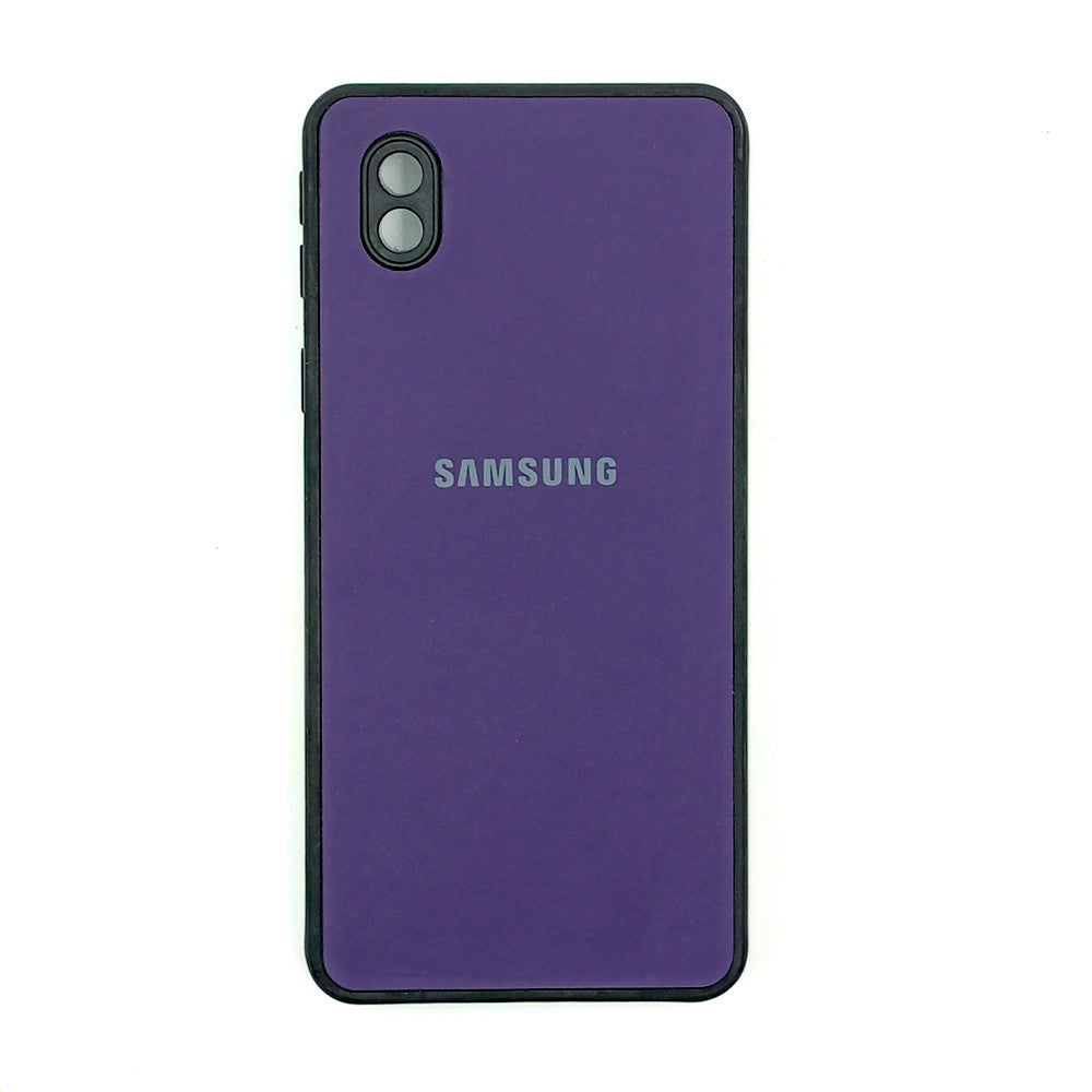 Samsung A01 Core Logo Silicone back cover with velvet inside protection layer