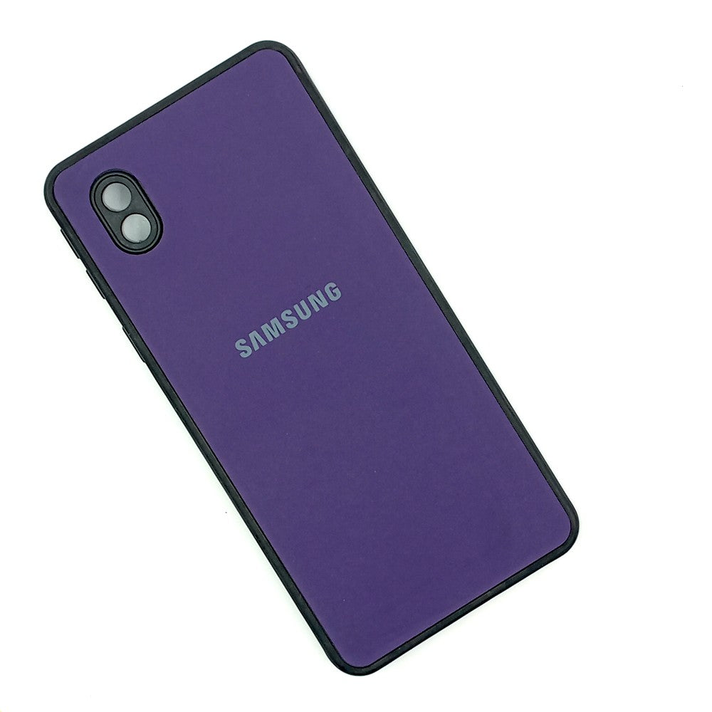 Samsung A01 Core Logo Silicone back cover with velvet inside protection layer