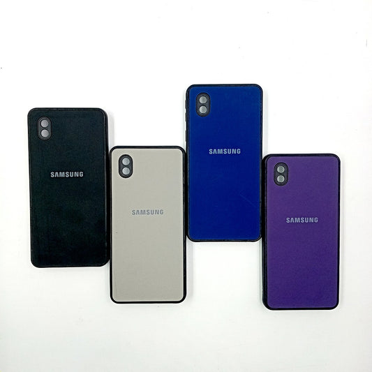 Samsung A01 Core Logo Silicone back cover with velvet inside protection layer