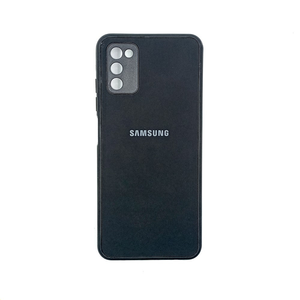 Samsung A02s Logo Silicone back cover with velvet inside protection layer