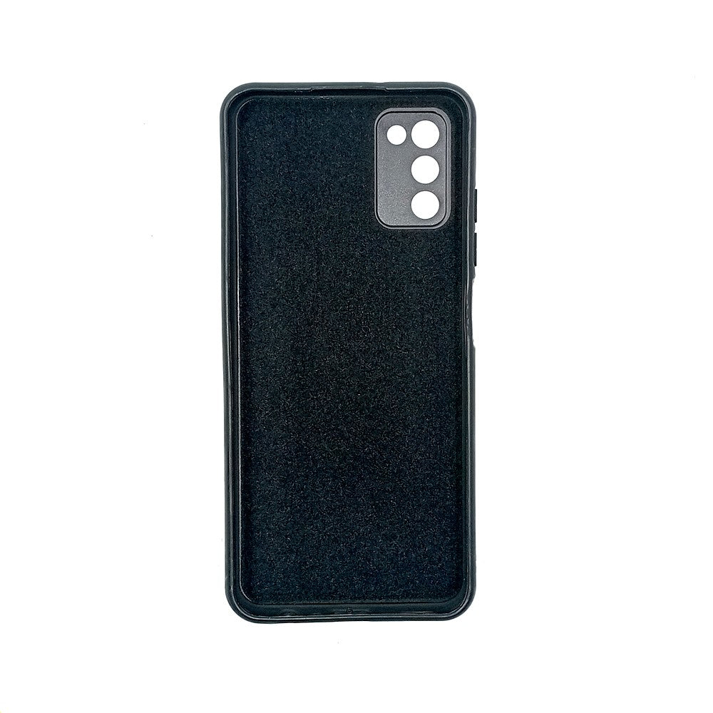 Samsung A02s Logo Silicone back cover with velvet inside protection layer