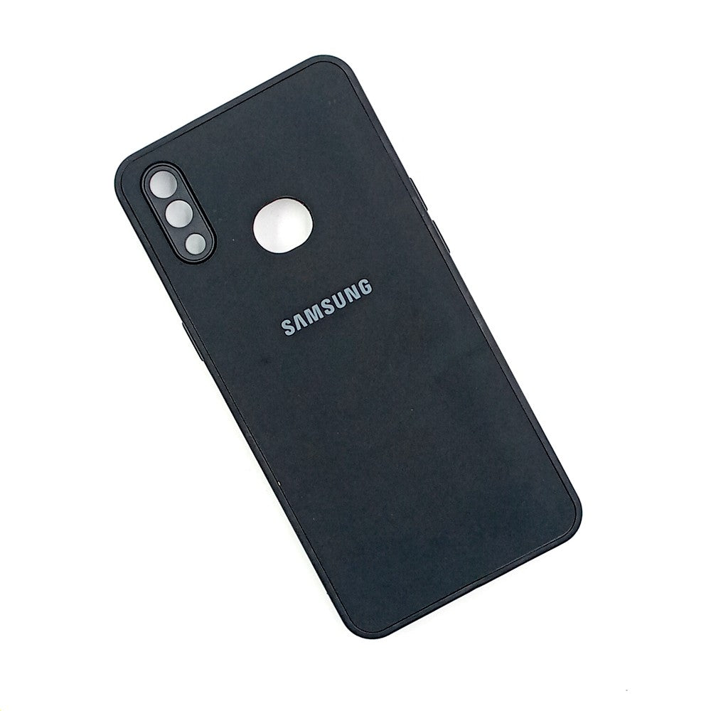 Samsung A10s / M01s Logo Silicone back cover with velvet inside protection layer