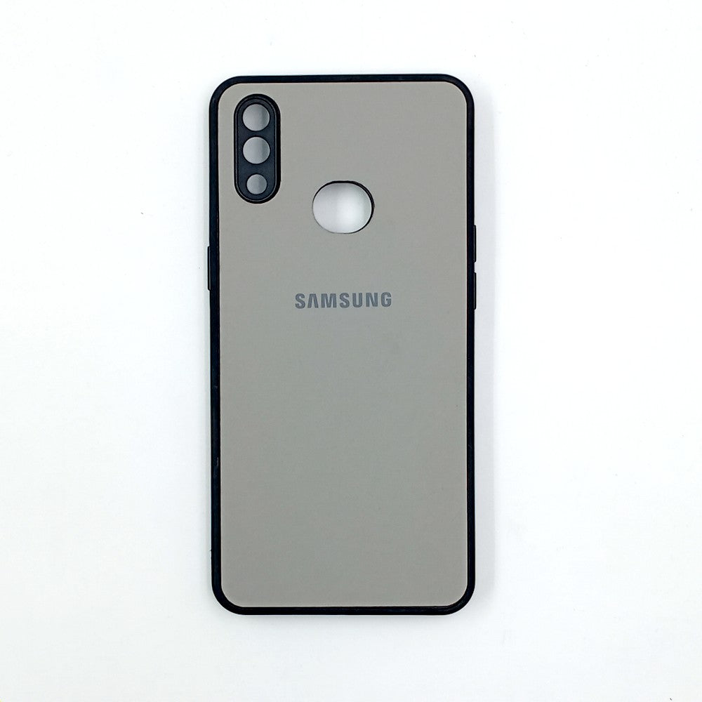 Samsung A10s / M01s Logo Silicone back cover with velvet inside protection layer