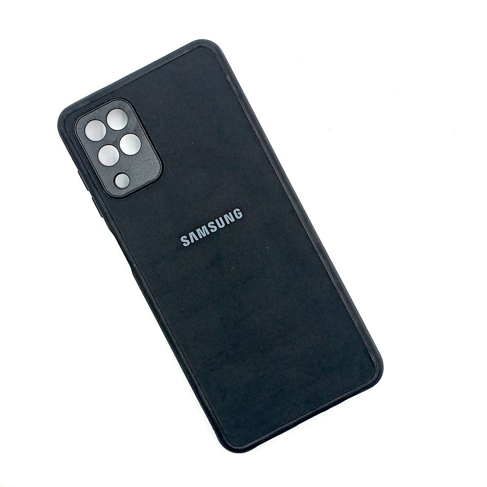 Samsung A12 Logo Silicone back cover with velvet inside protection layer