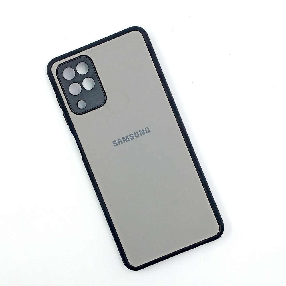 Samsung A12 Logo Silicone back cover with velvet inside protection layer