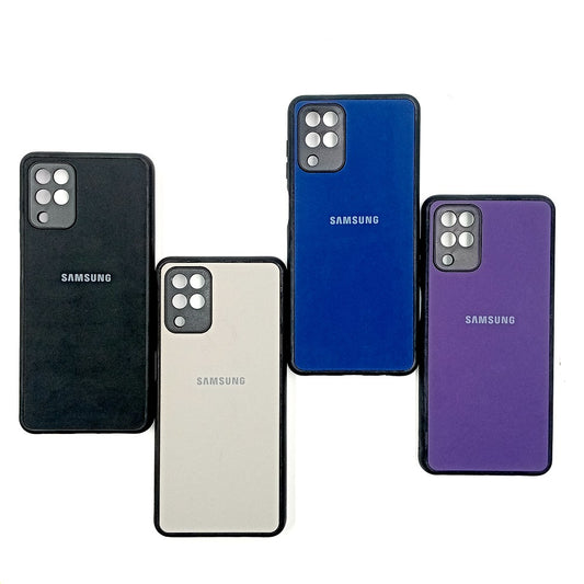 Samsung A12 Logo Silicone back cover with velvet inside protection layer