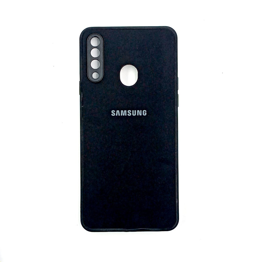 Samsung A20s Logo Silicone back cover with velvet inside protection layer