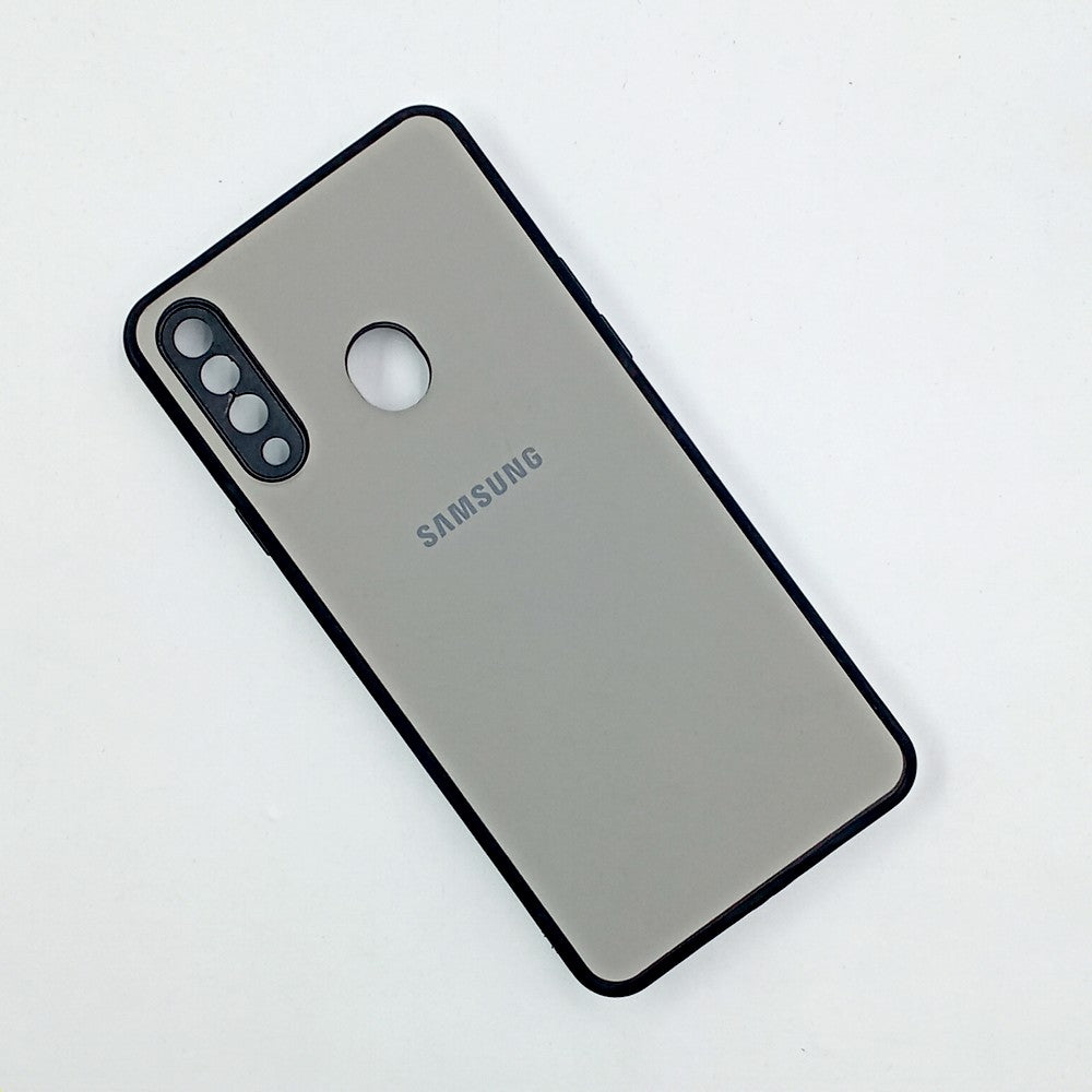 Samsung A20s Logo Silicone back cover with velvet inside protection layer