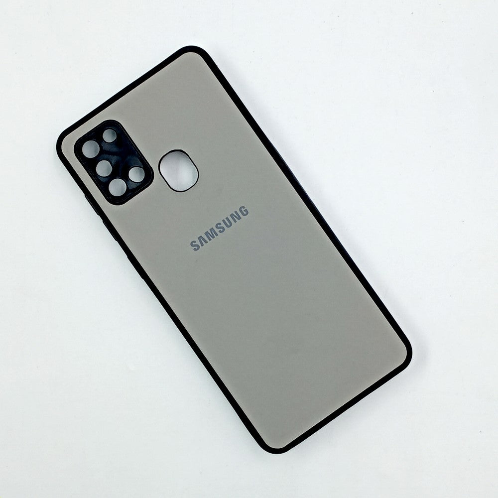 Samsung A21s Logo Silicone back cover with velvet inside protection layer