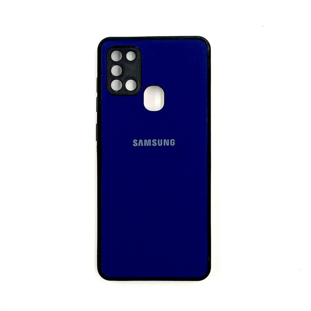 Samsung A21s Logo Silicone back cover with velvet inside protection layer