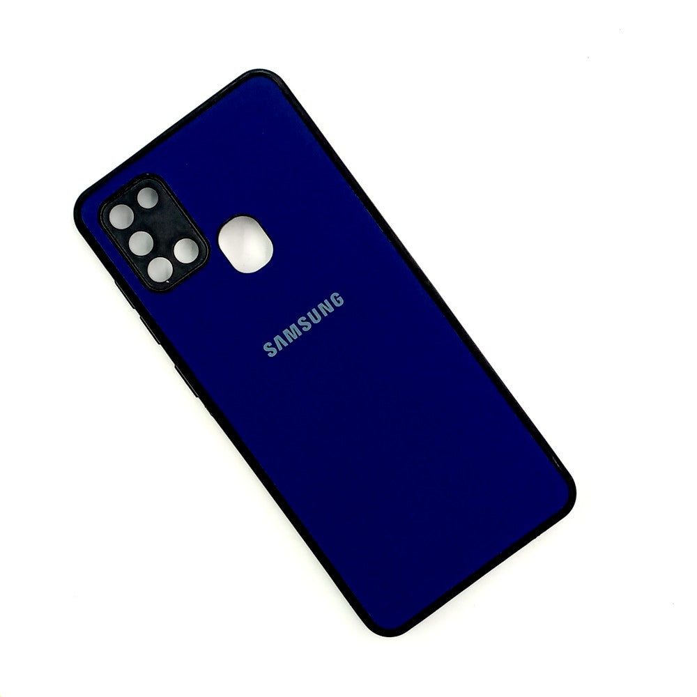 Samsung A21s Logo Silicone back cover with velvet inside protection layer