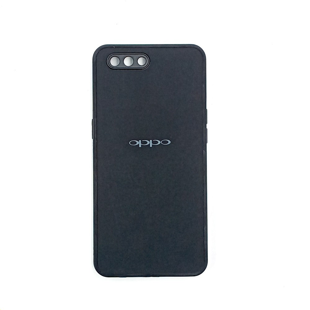 OPPO A3s Logo Silicone back cover with velvet inside protection layer