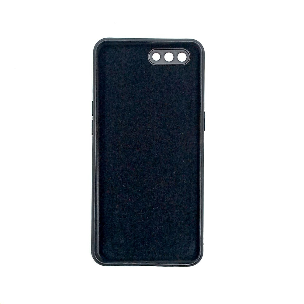 OPPO A3s Logo Silicone back cover with velvet inside protection layer
