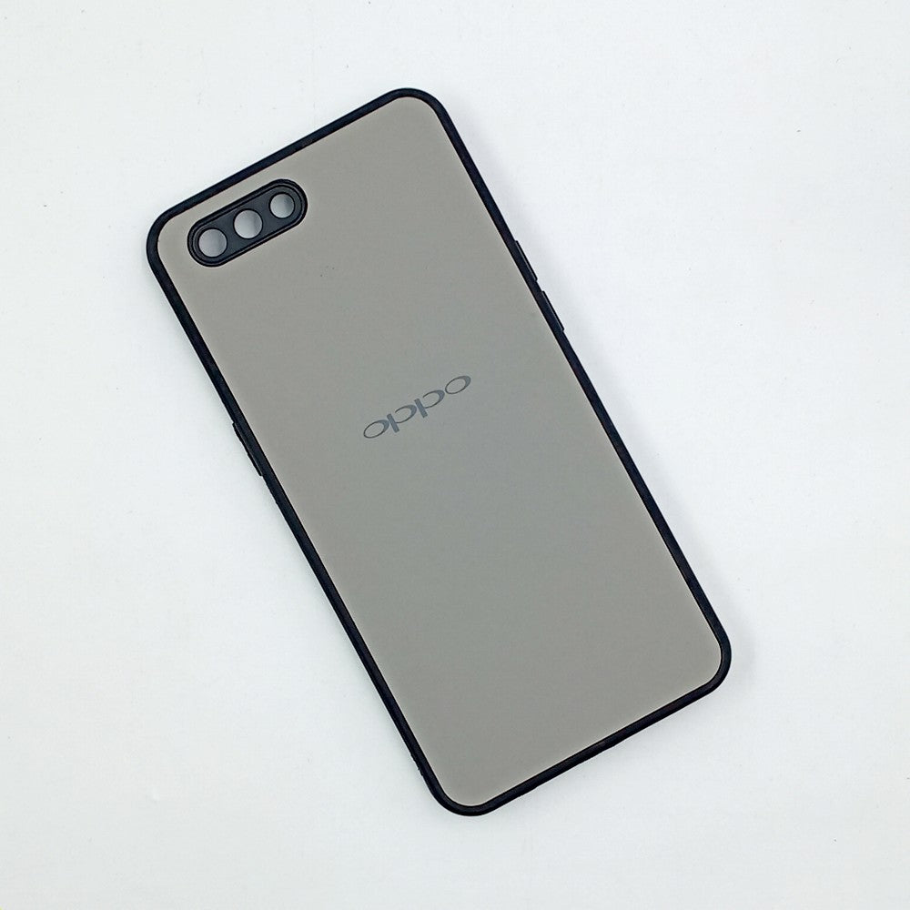 OPPO A3s Logo Silicone back cover with velvet inside protection layer
