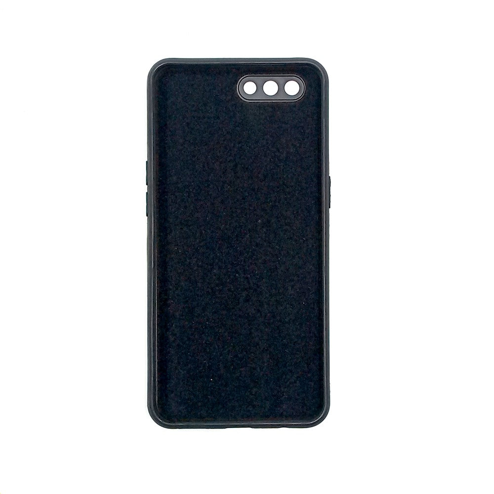 OPPO A3s Logo Silicone back cover with velvet inside protection layer