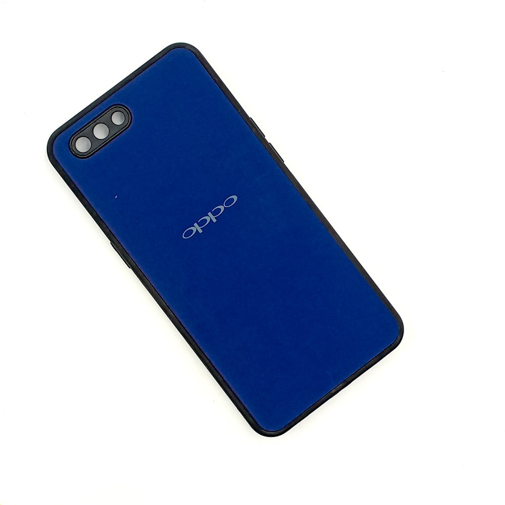 OPPO A3s Logo Silicone back cover with velvet inside protection layer