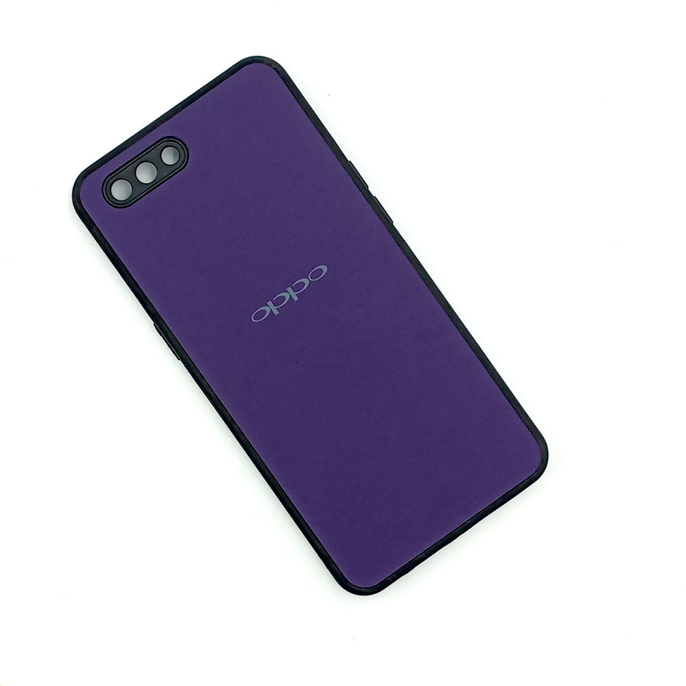 OPPO A3s Logo Silicone back cover with velvet inside protection layer