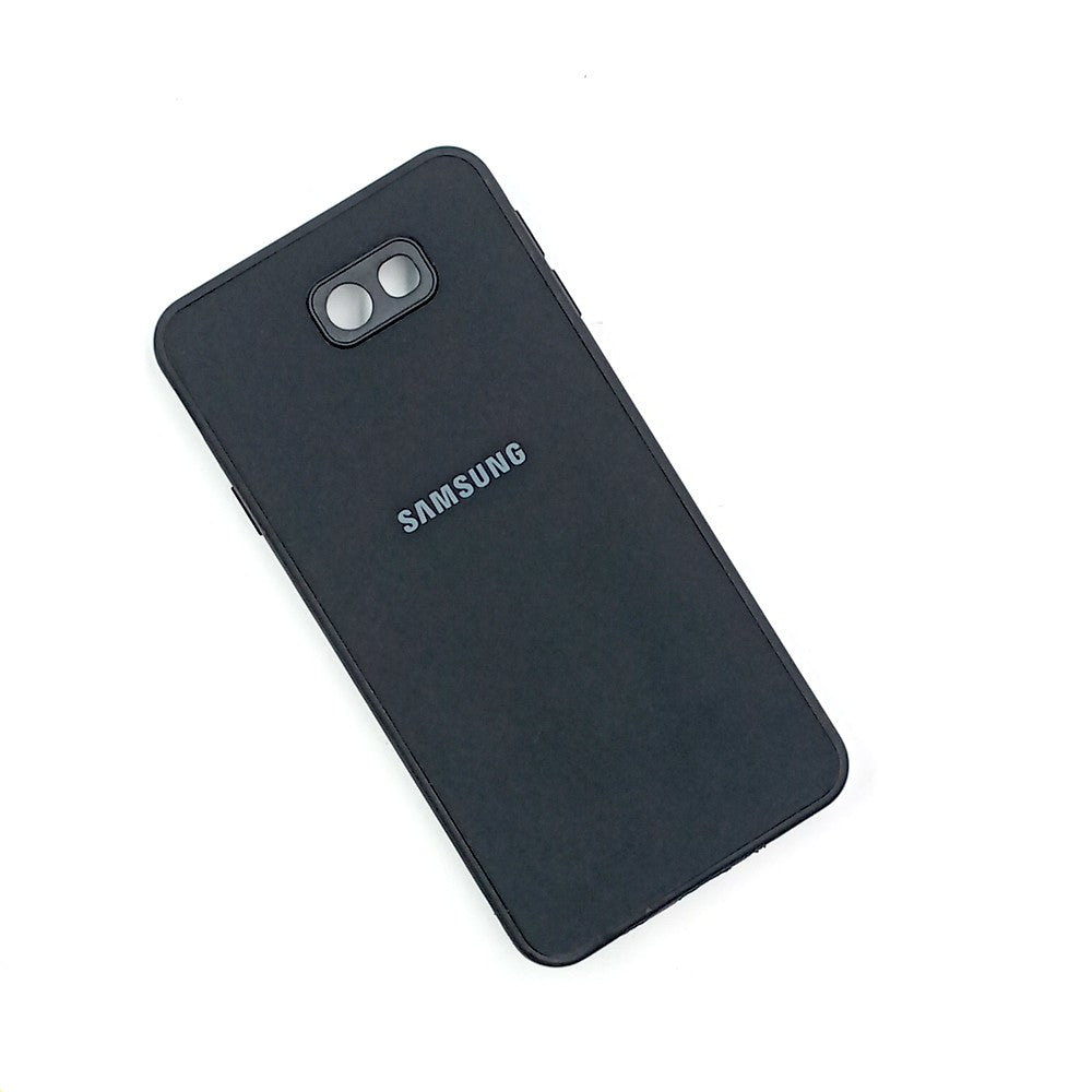 Samsung J7 Prime Logo Silicone back cover with velvet inside protection layer