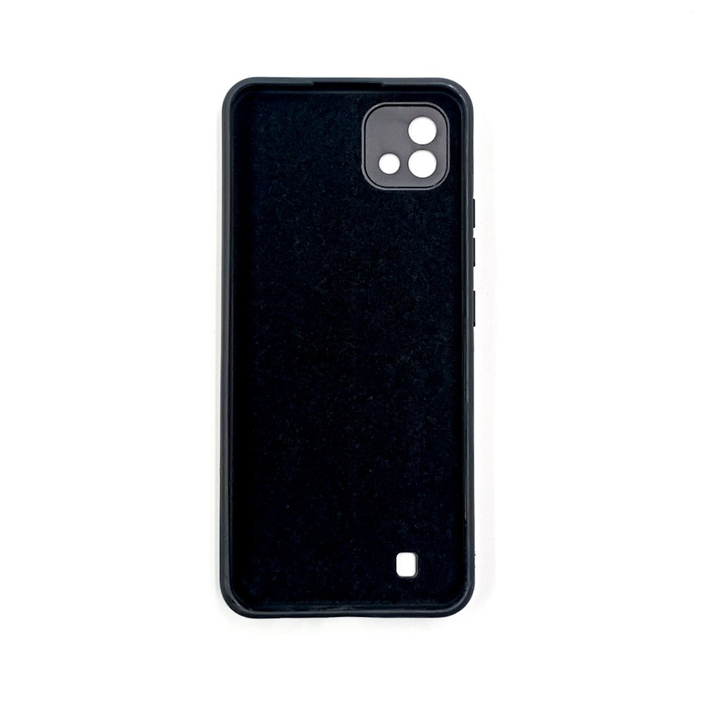 Realme C11 2021 Logo Silicone back cover with velvet inside protection layer