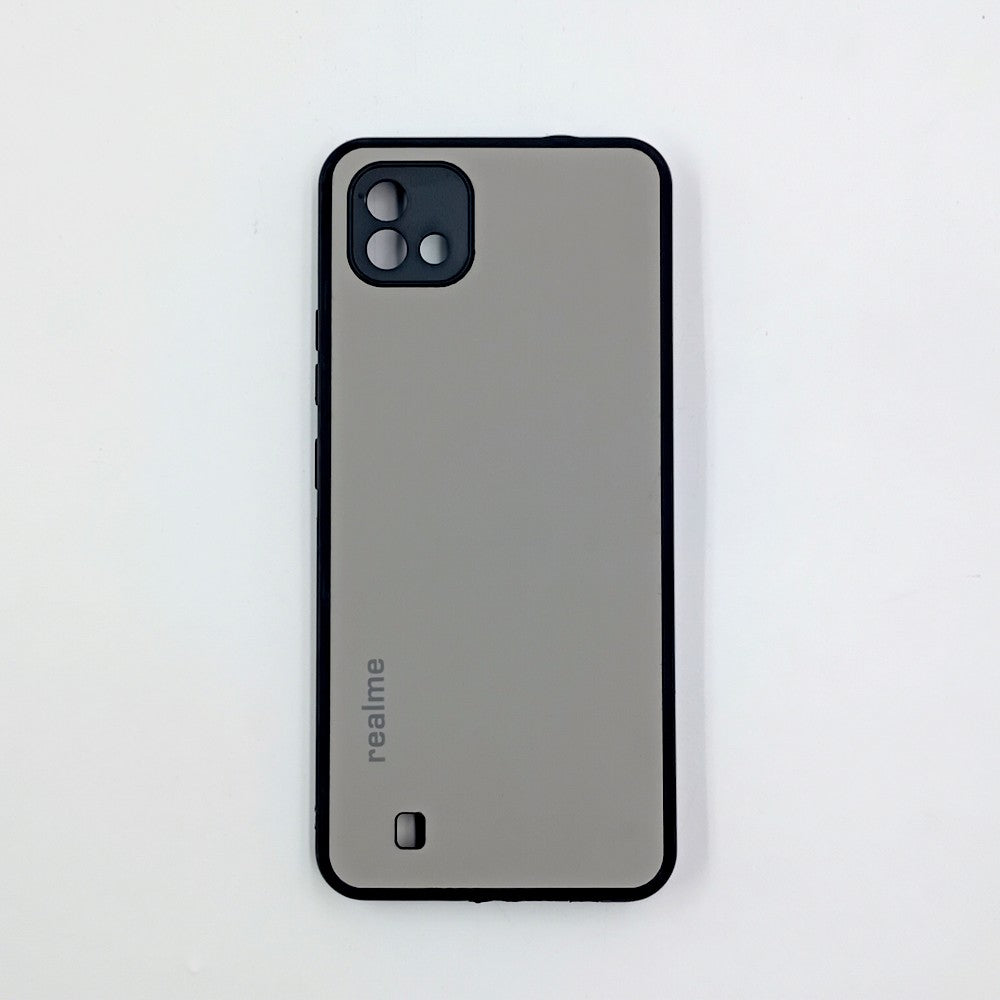 Realme C11 2021 Logo Silicone back cover with velvet inside protection layer