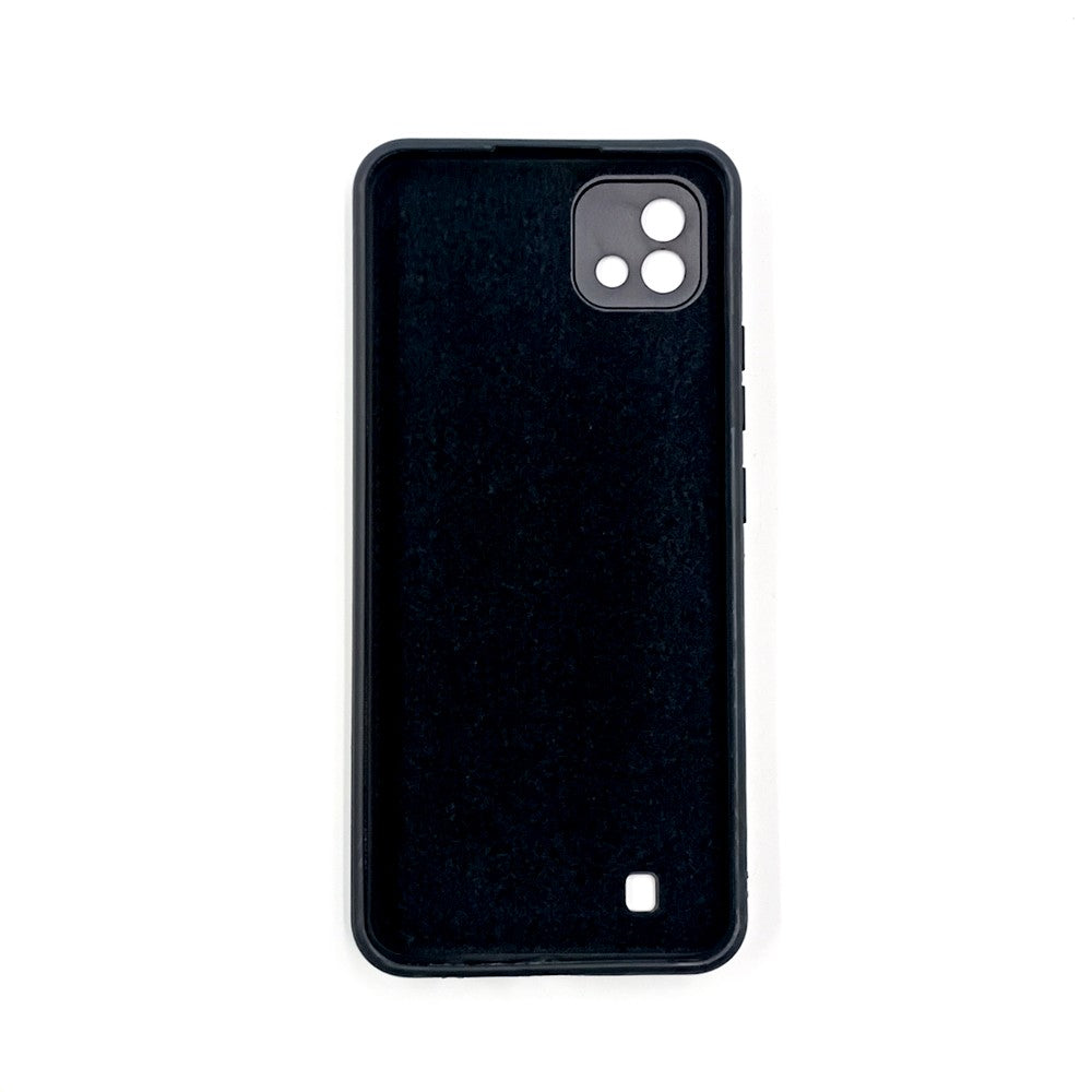 Realme C11 2021 Logo Silicone back cover with velvet inside protection layer
