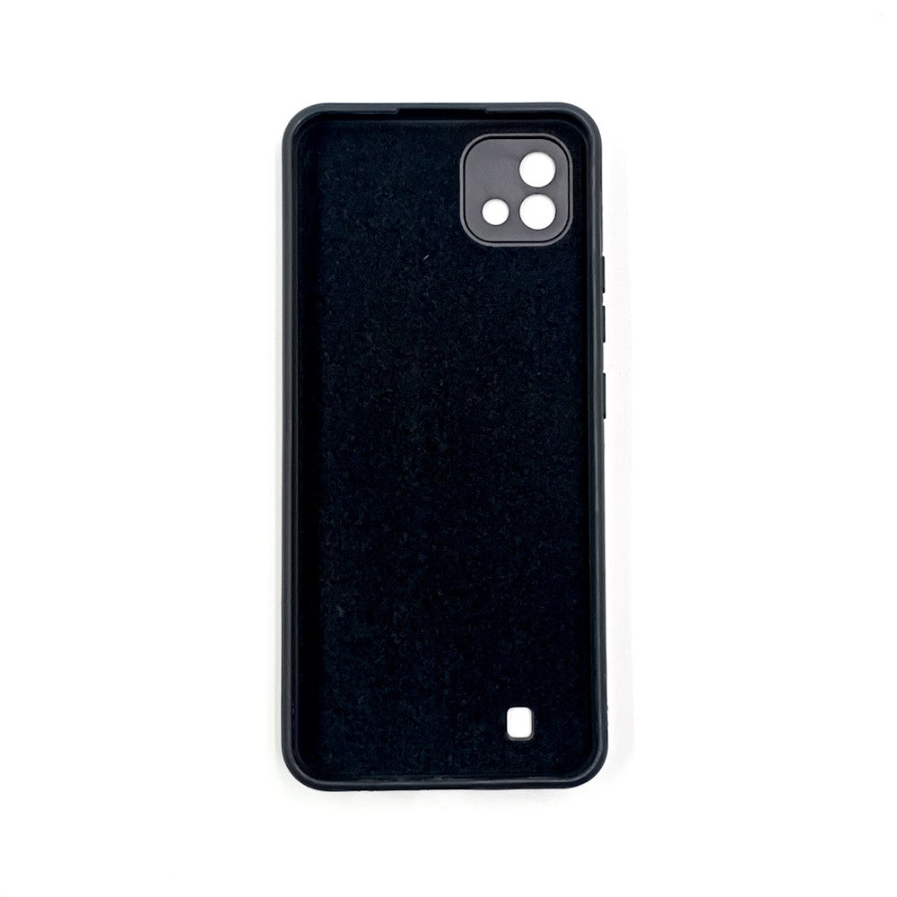 Realme C11 2021 Logo Silicone back cover with velvet inside protection layer