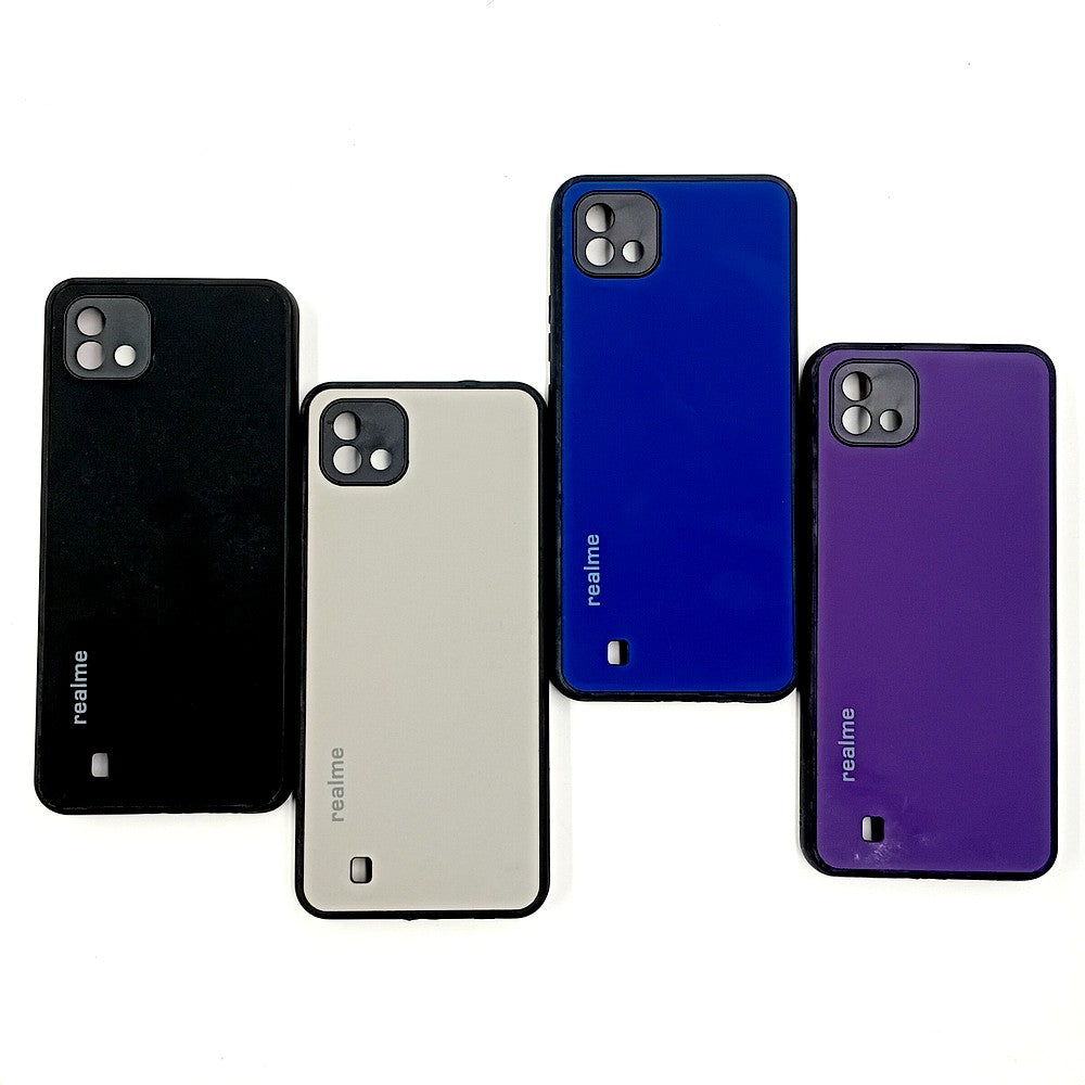 Realme C11 2021 Logo Silicone back cover with velvet inside protection layer