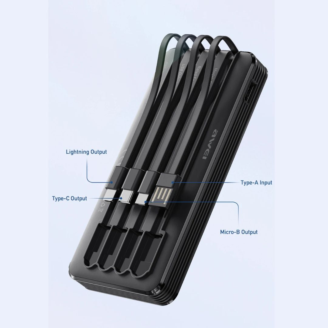 AWEI P133K 10000mAh Power Bank Black