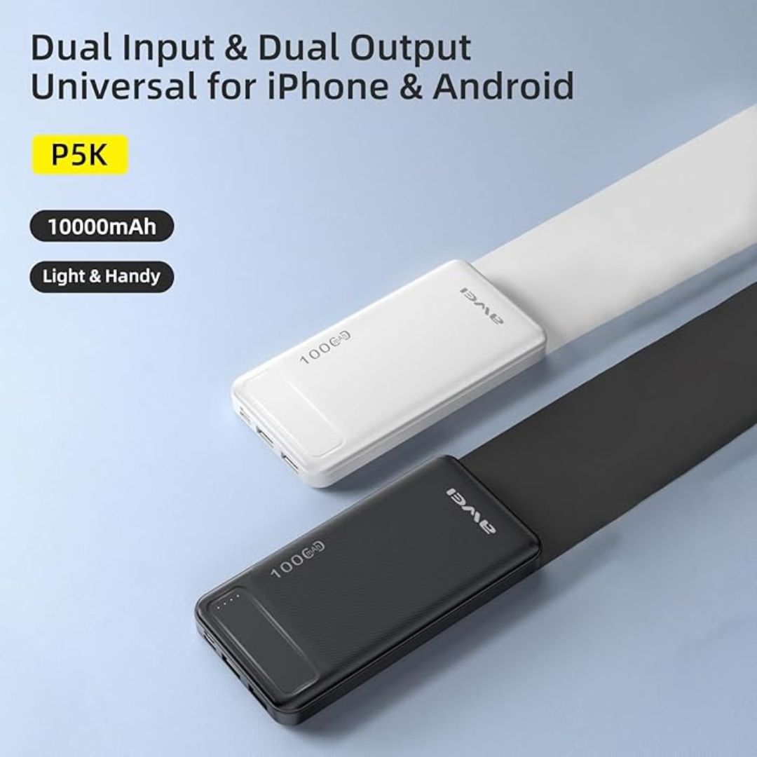 AWEI P5K 10000mAh Power Bank White