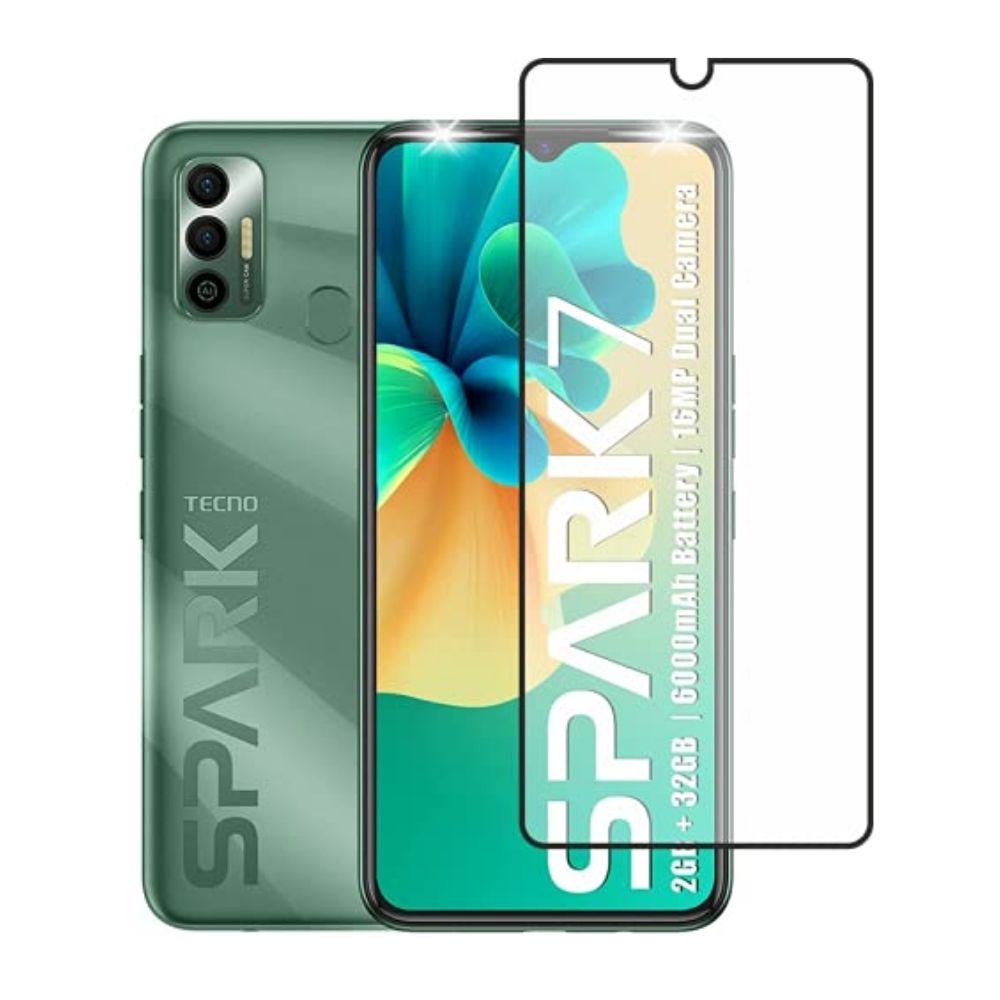 Tecno Spark 7 Tempered Glass Screen Protector 9H HD Ultra Clear Anti-Scratch Bubble-Free Easy Apply Tempered Glass