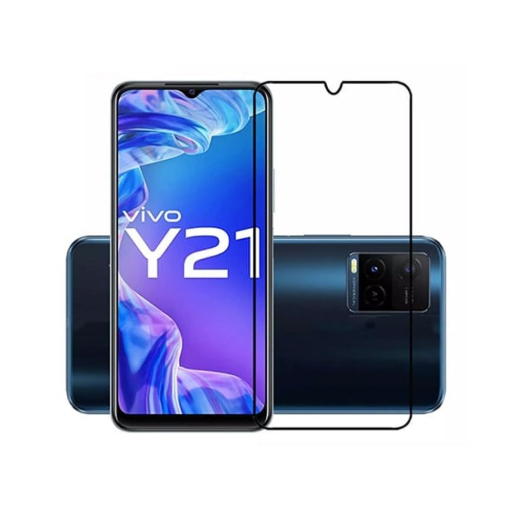 Vivo Y21 Tempered Glass Screen Protector 9H HD Ultra Clear Anti-Scratch Bubble-Free Easy Apply Tempered Glass
