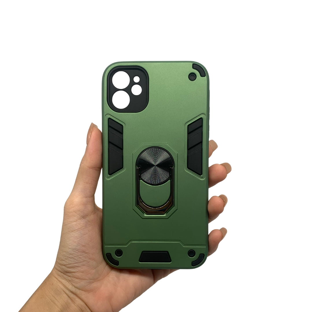 iPhone 11 Hard PC Case with ring holder Shockproof Slim back Cover