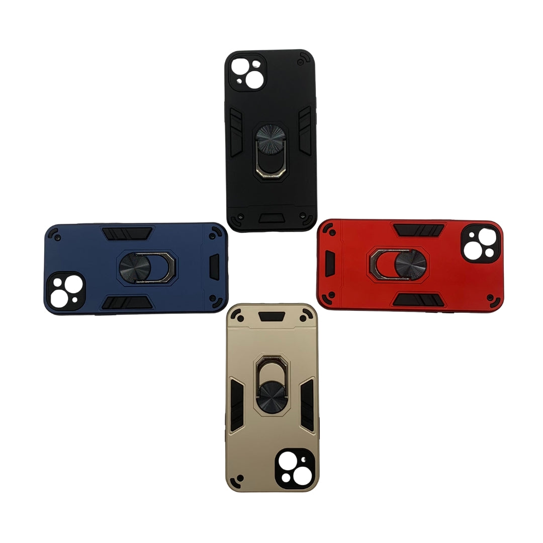 iPhone 14 Plus Hard PC Case with ring holder Shockproof Slim back Cover