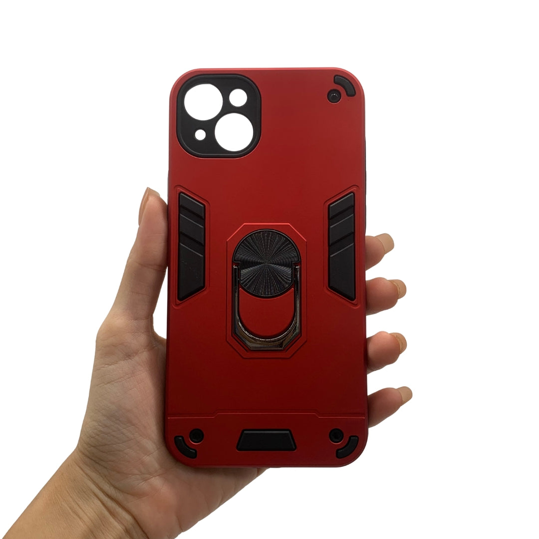 iPhone 14 Plus Hard PC Case with ring holder Shockproof Slim back Cover