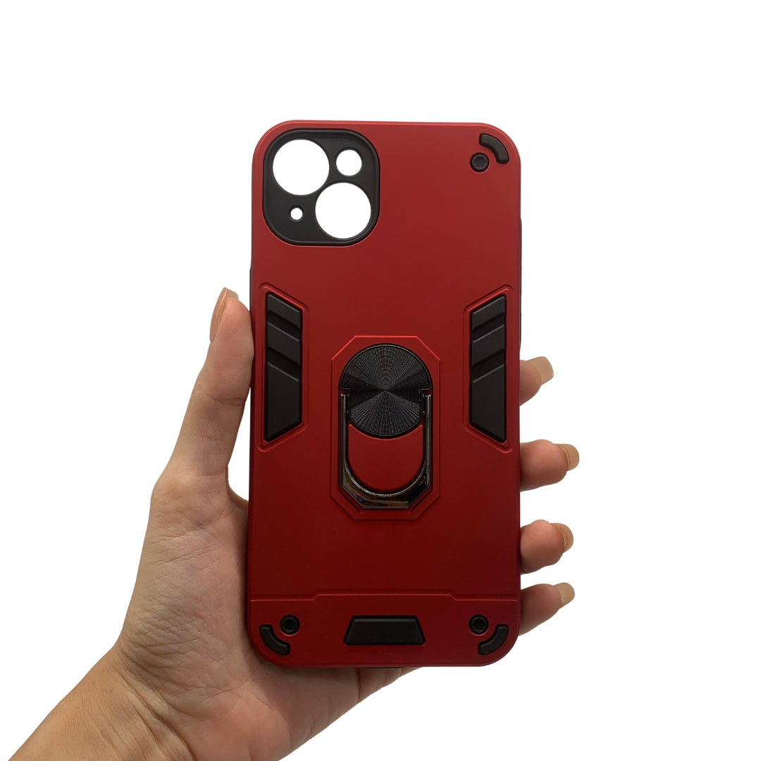iPhone 15 Plus Hard PC Case with ring holder Shockproof Slim back Cover