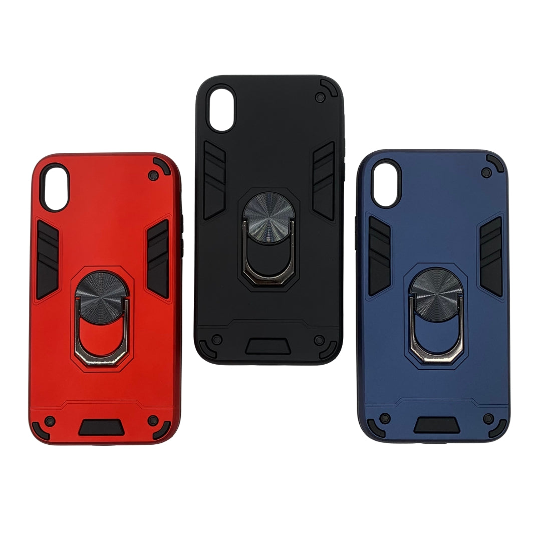 iPhone XR Hard PC Case with ring holder Shockproof Slim back Cover