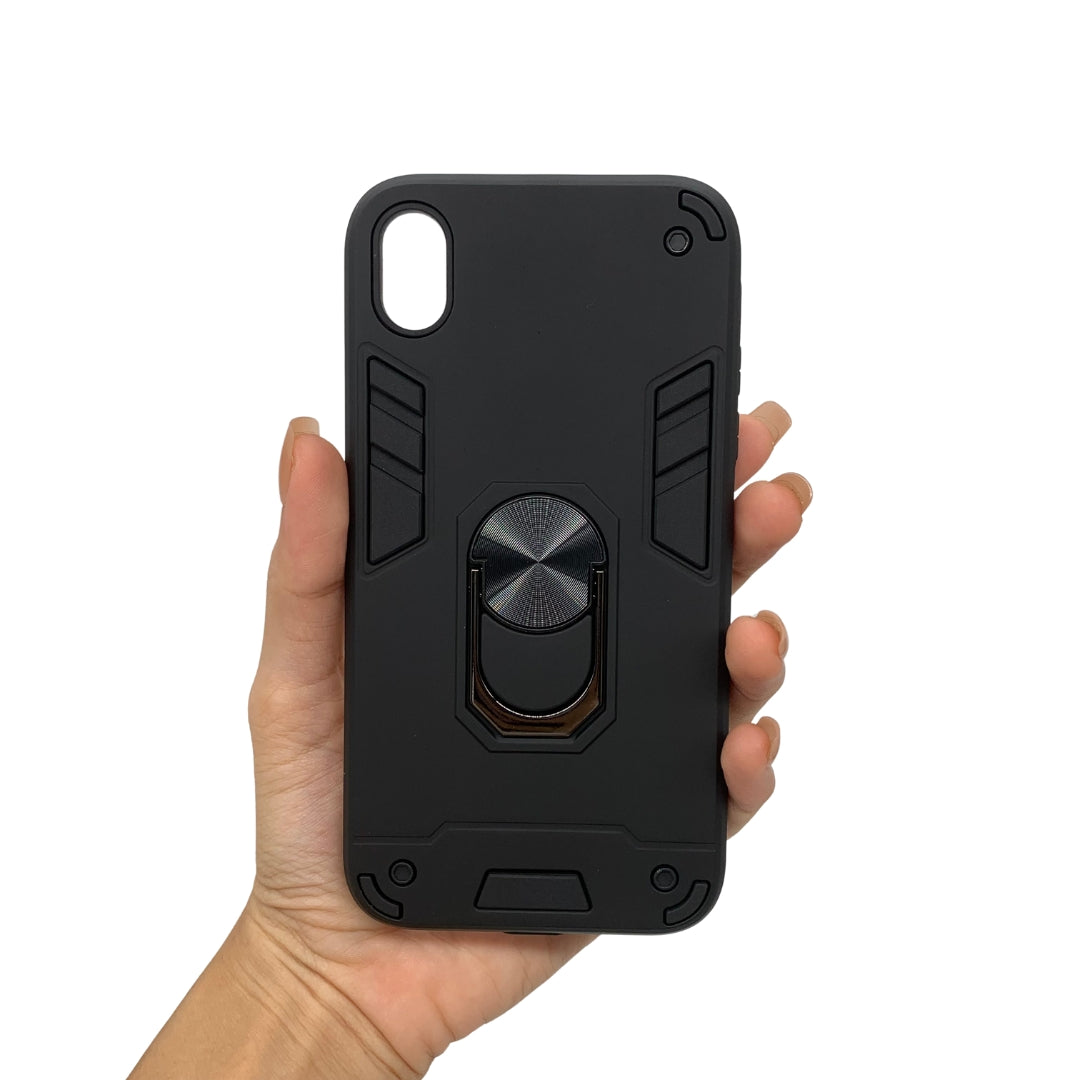 iPhone XR Hard PC Case with ring holder Shockproof Slim back Cover
