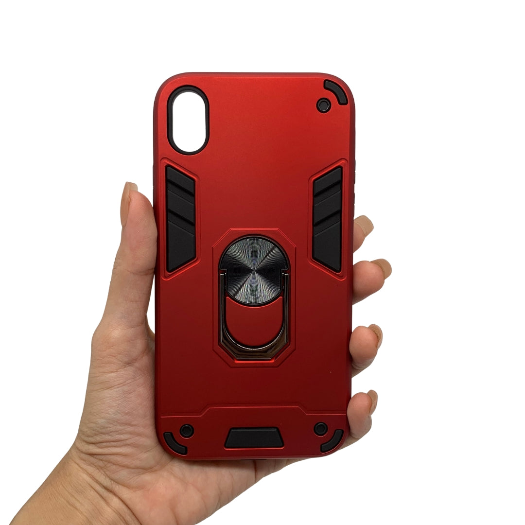 iPhone XR Hard PC Case with ring holder Shockproof Slim back Cover
