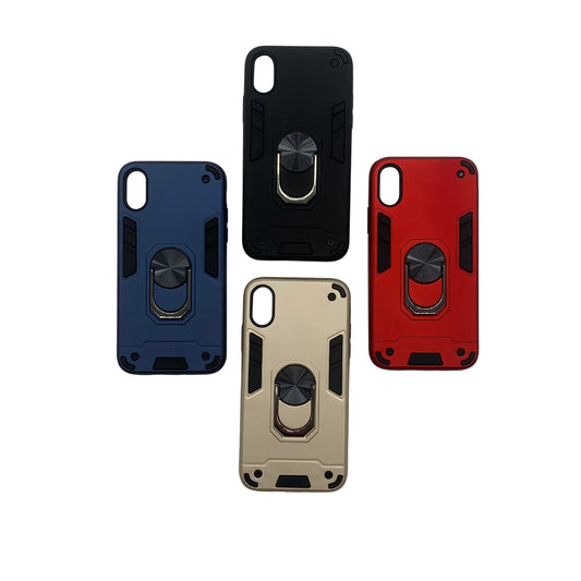 iPhone X Hard PC Case with ring holder Shockproof Slim back Cover