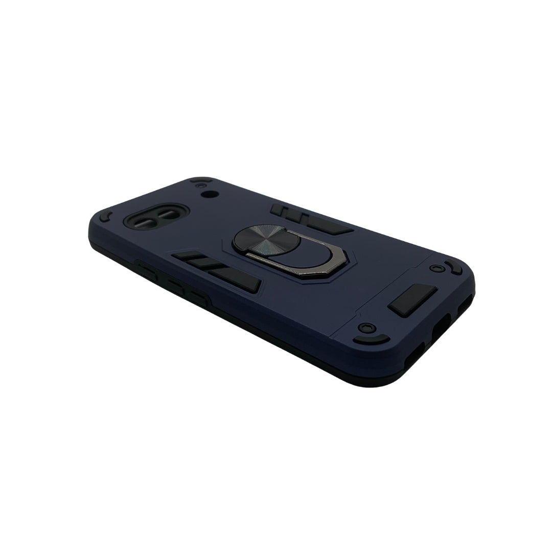 Google Pixel 8A Hard PC Case with Metal ring holder Shockproof Slim back Cover