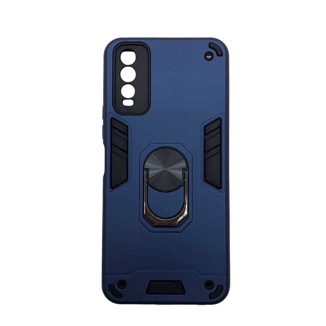 Vivo Y12s Hard PC Case with Ring holder Shockproof armour back Cover