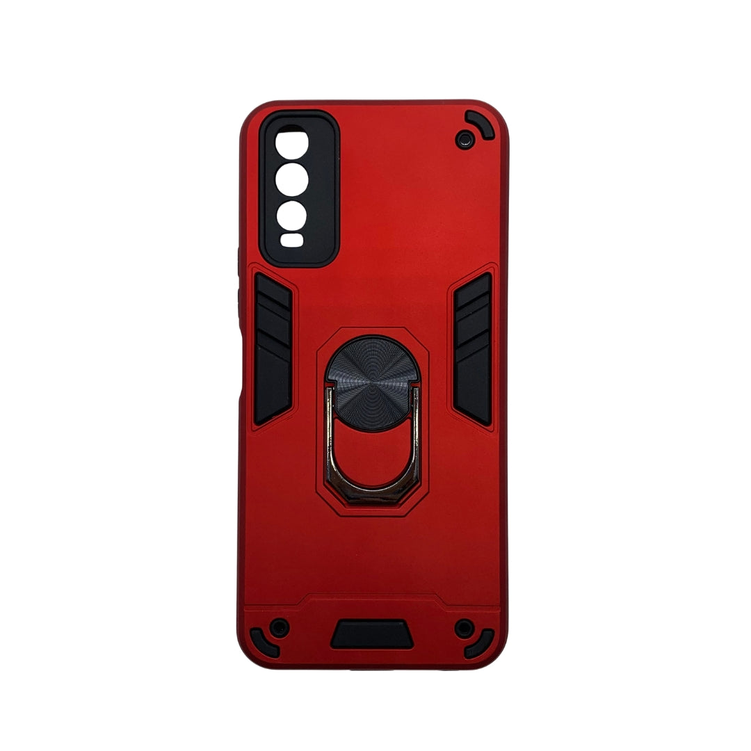 Vivo Y12s Hard PC Case with Ring holder Shockproof armour back Cover