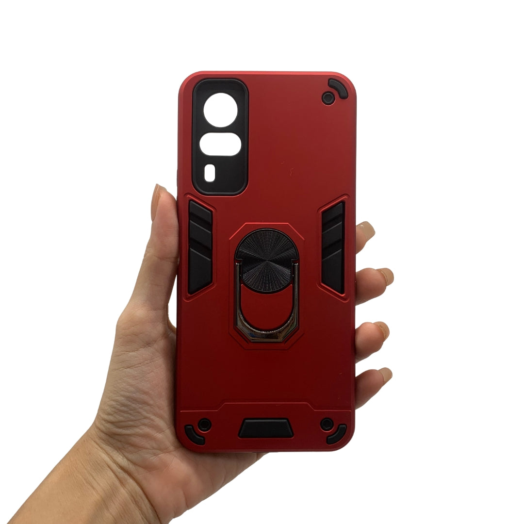 Vivo Y53s Hard PC Case with ring holder Shockproof Slim back Cover