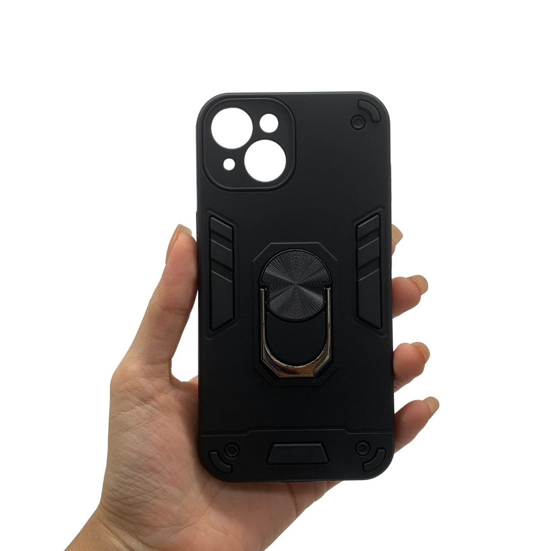 iPhone 14 Hard PC Case with ring holder Shockproof Slim back Cover