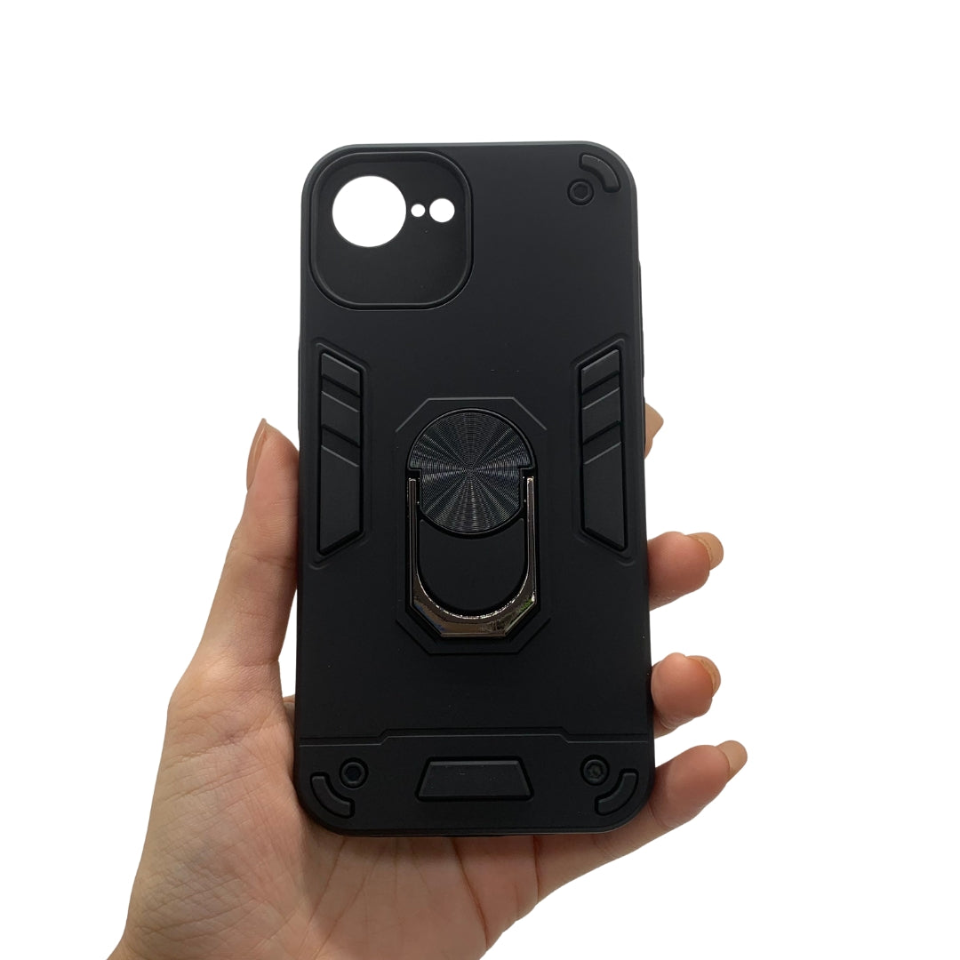 iPhone 16e Hard PC Case with ring holder Shockproof Slim back Cover