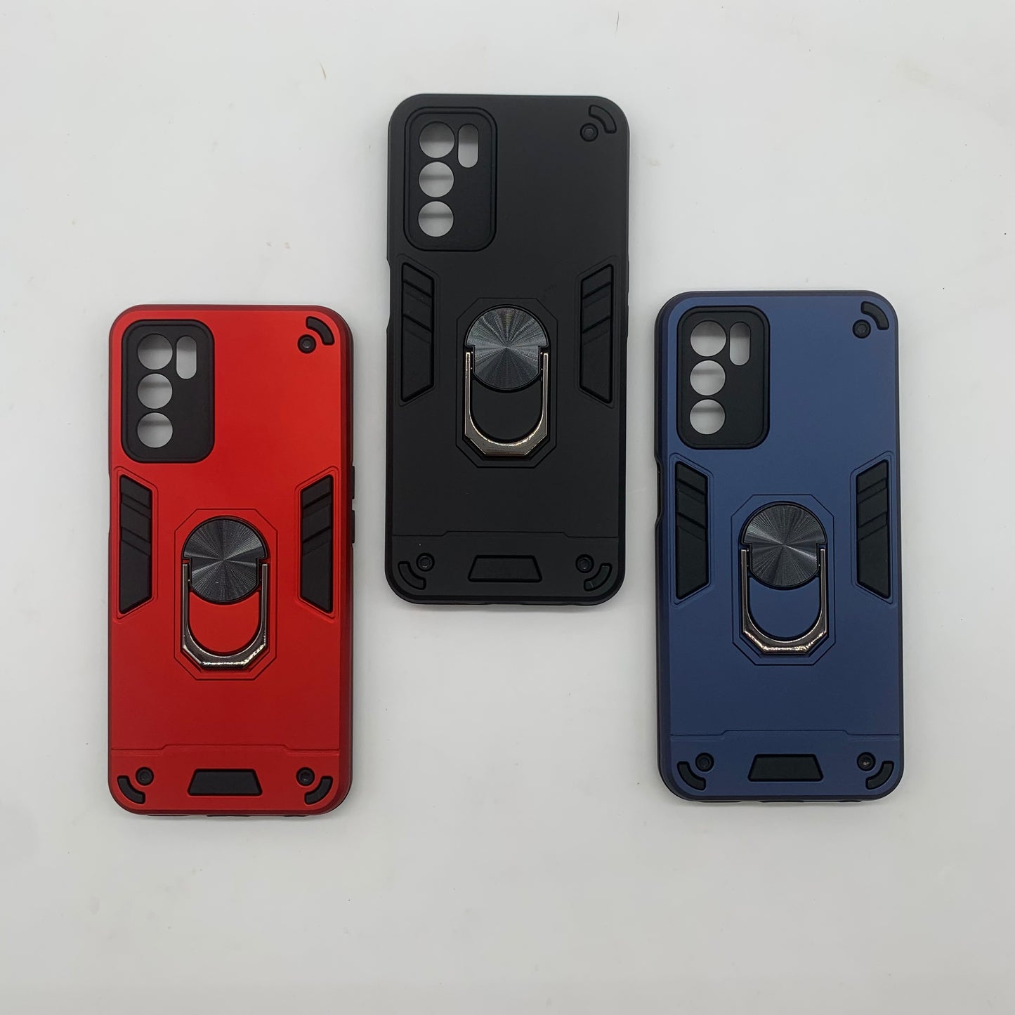 OPPO A16 Hard PC Case with ring holder Shockproof Slim back Cover