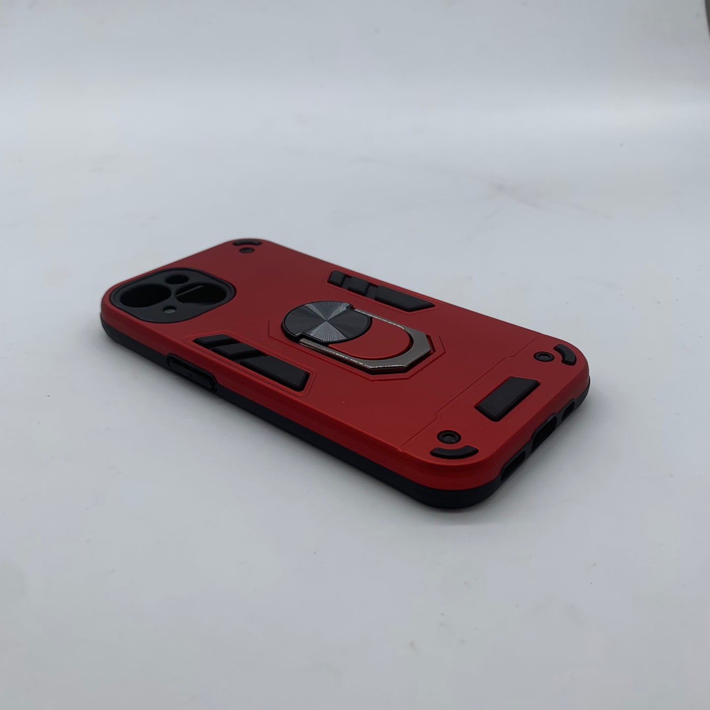 iPhone 15 Hard PC Case with ring holder Shockproof Slim back Cover