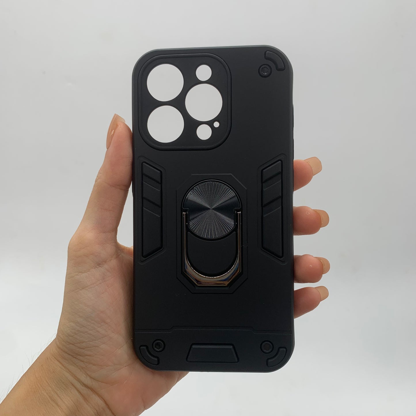 iPhone 15 Pro Hard PC Case with ring holder Shockproof Slim back Cover